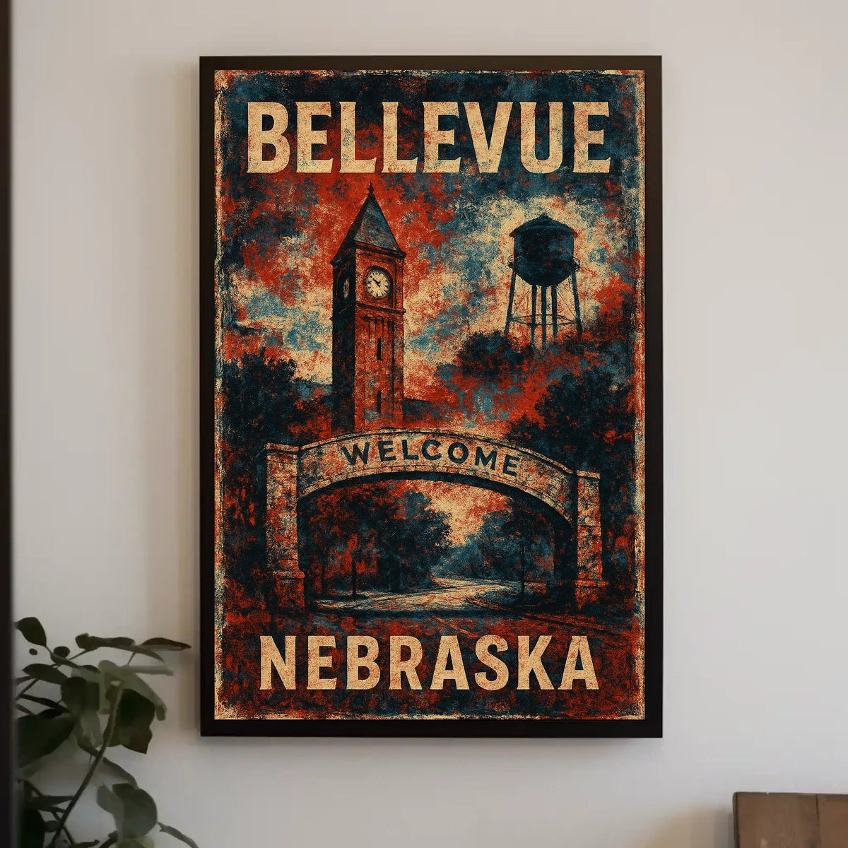 Bellevue Nebraska Scenic Travel Photography Realism Poster