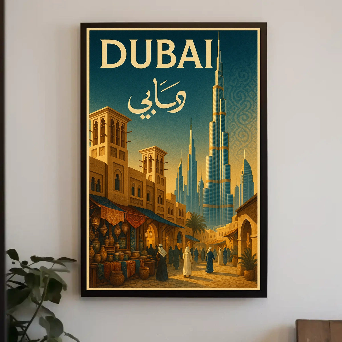 Discover Dubai Poster A Blend Of Tradition And Modernity