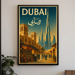 Discover Dubai Poster A Blend Of Tradition And Modernity