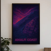 Amalfi Coast Poster Wall Art Print 18x24 Seaside Views