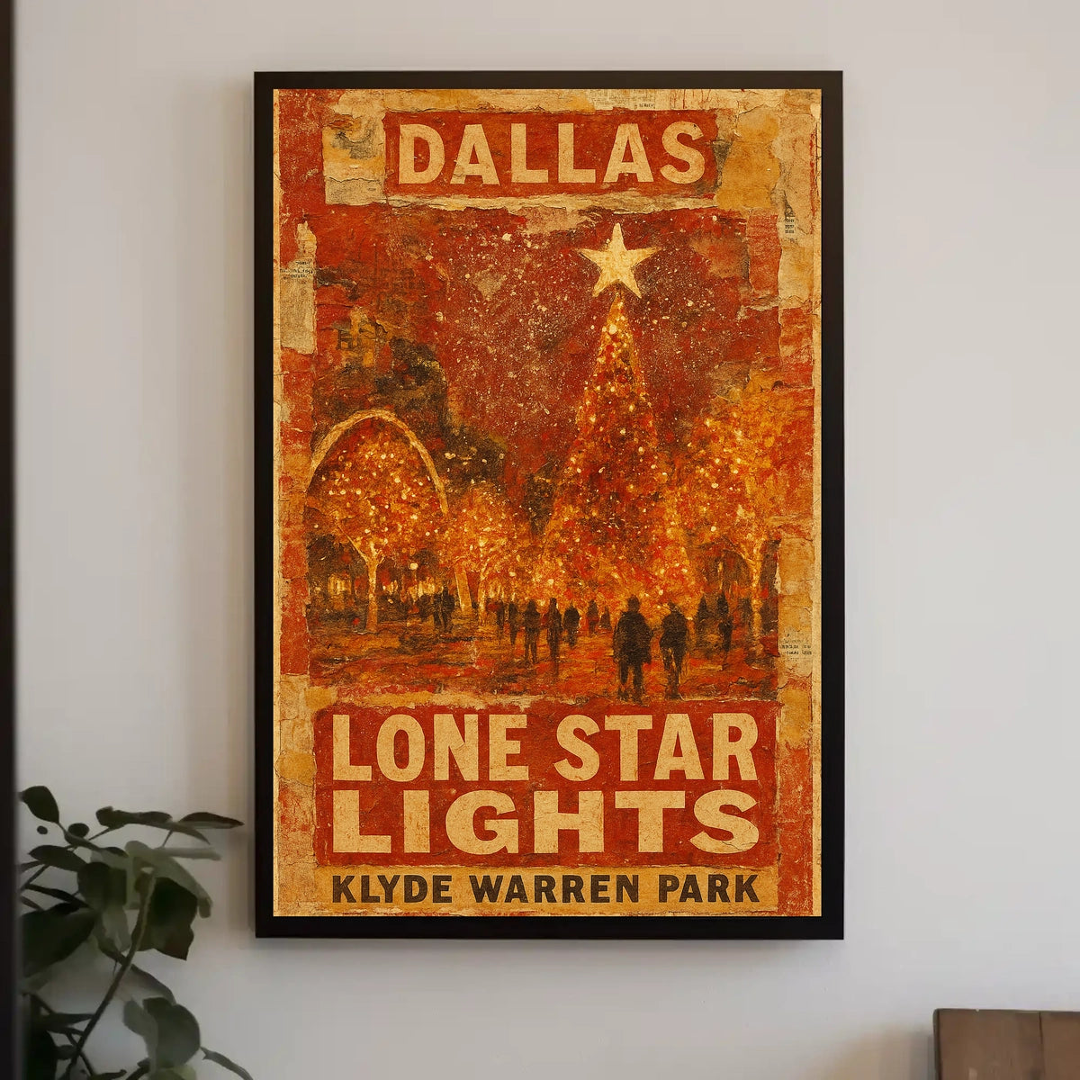 Dallas Lone Star Lights Poster