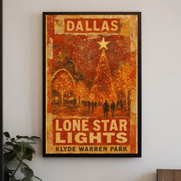 Dallas Lone Star Lights Poster