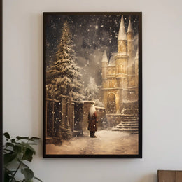 Enchanted Winter Castle Poster