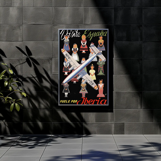 Visit Spain with Iberia Poster