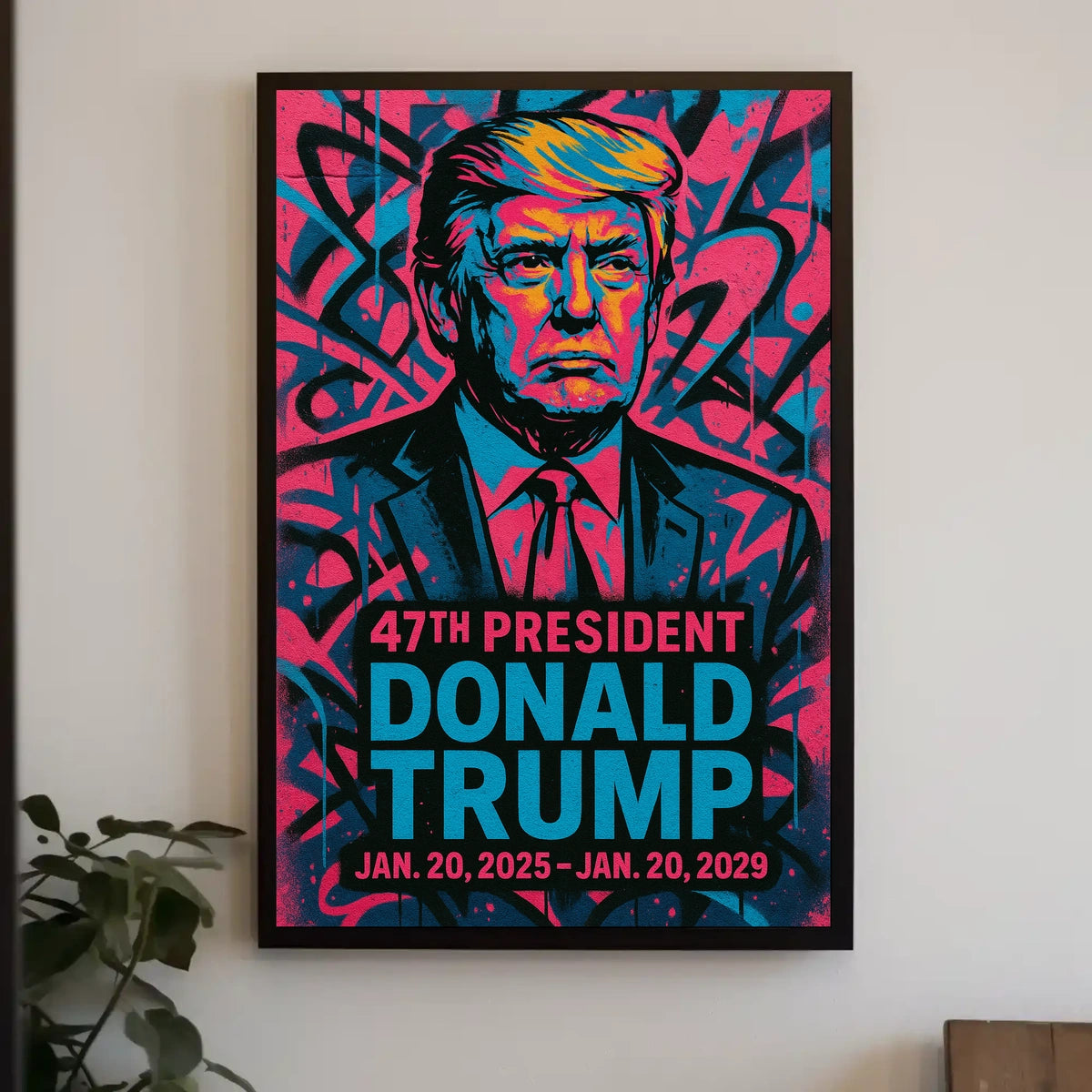 Commanding Colors Donald Trump in Pop Art Poster