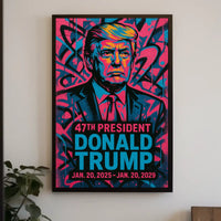 Commanding Colors Donald Trump in Pop Art Poster