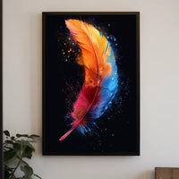 Vibrant Feather Art Poster