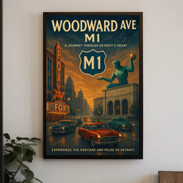 Detroit Journey Through Time Travel Poster