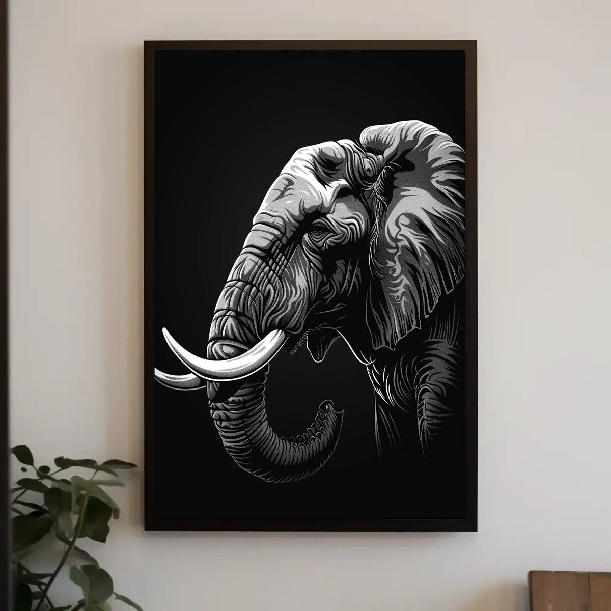 Majestic Elephant Illustration Poster