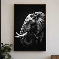 Majestic Elephant Illustration Poster