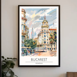 Bucarest Cityscape Poster PosterGoat