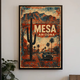 Mesa, Arizona Vintage Vintage Poster