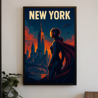 New York Futuristic Vision Poster