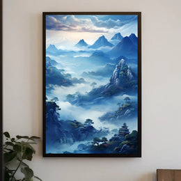 Mystical Mountain Landscape Poster