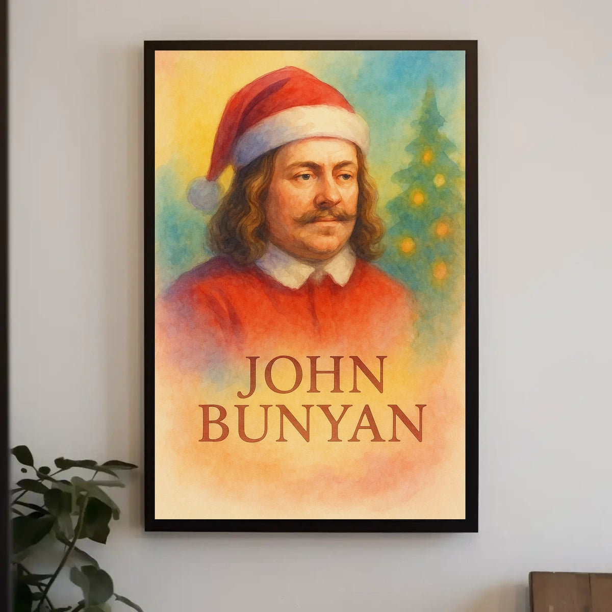 John Bunyan Christmas Festive Historical Portrait Poster