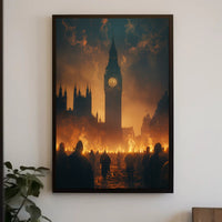 Dystopian Sunset: Post-Apocalyptic Urban Art Poster PosterGoat