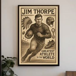 Jim Thorpe Legendary Athlete Poster