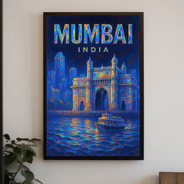 Mumbai, India Vibrant Cityscape Poster