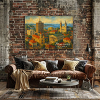 Monrovia Liberia Skyline Digital Painting Travelers Poster
