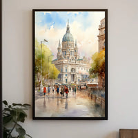 European Cathedral Historical Architecture Travel Poster