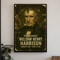 William Henry Harrison 9th President of the United States Damaged Photograph Poster