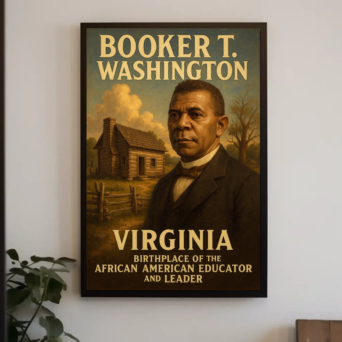 Booker T. Washington Educator And Poster