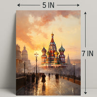St. BasilS Cathedral At Sunset Poster