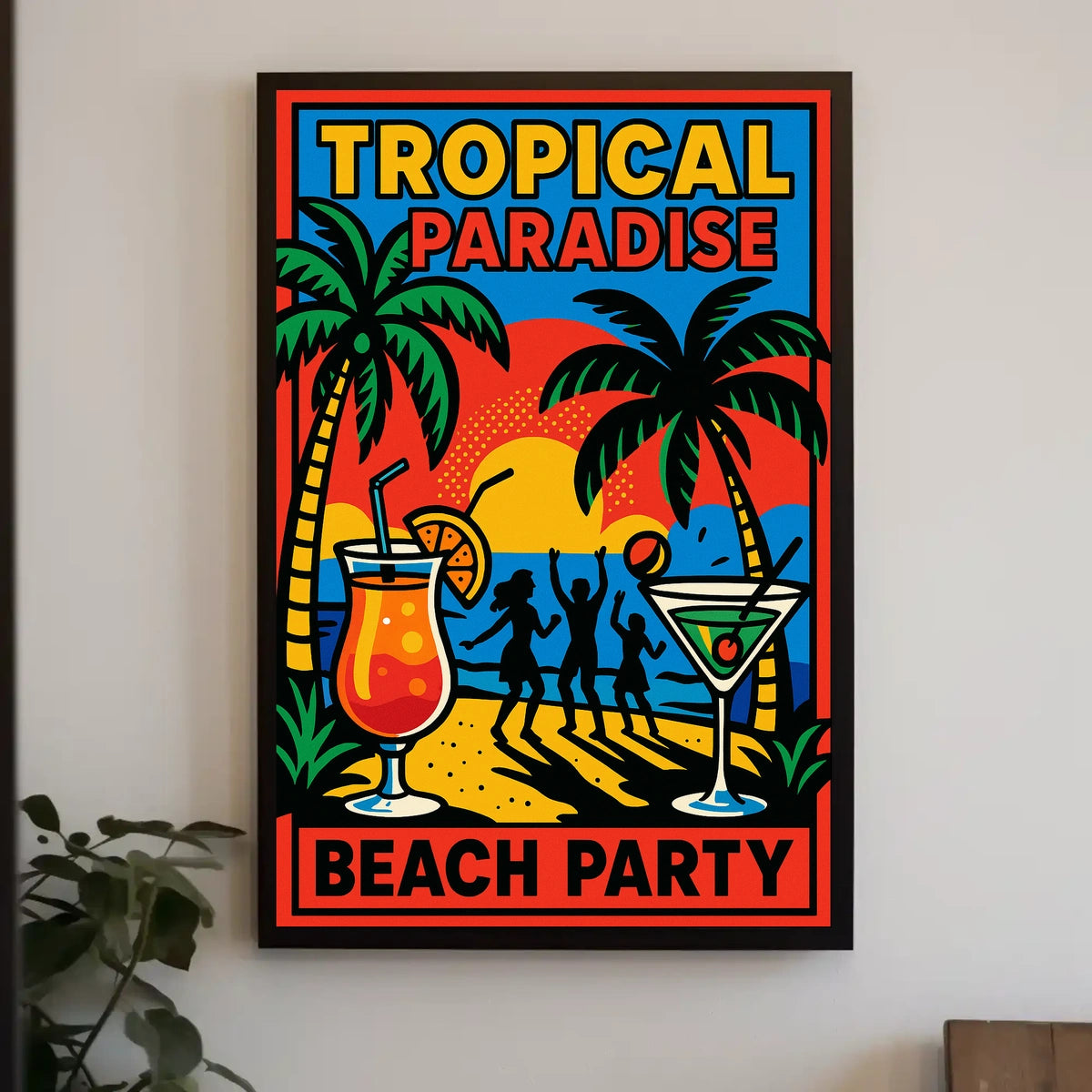 Tropical Paradise Beach Party Poster