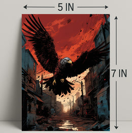 Majestic Eagle In Urban Ruins Poster PosterGoat
