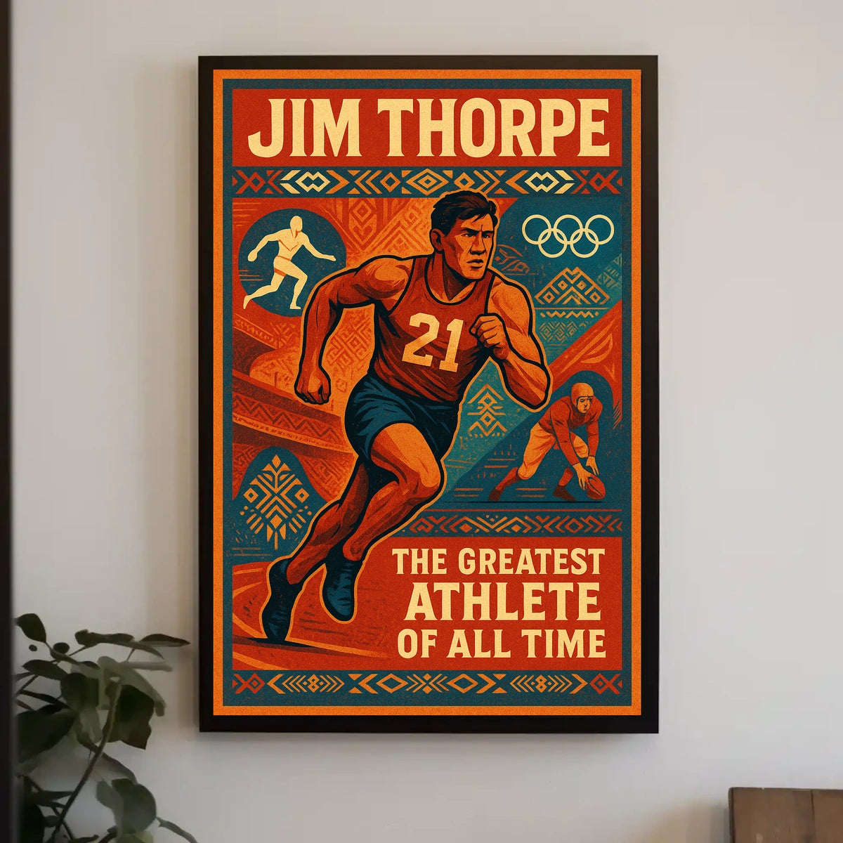 Jim Thorpe Legendary Athlete Poster