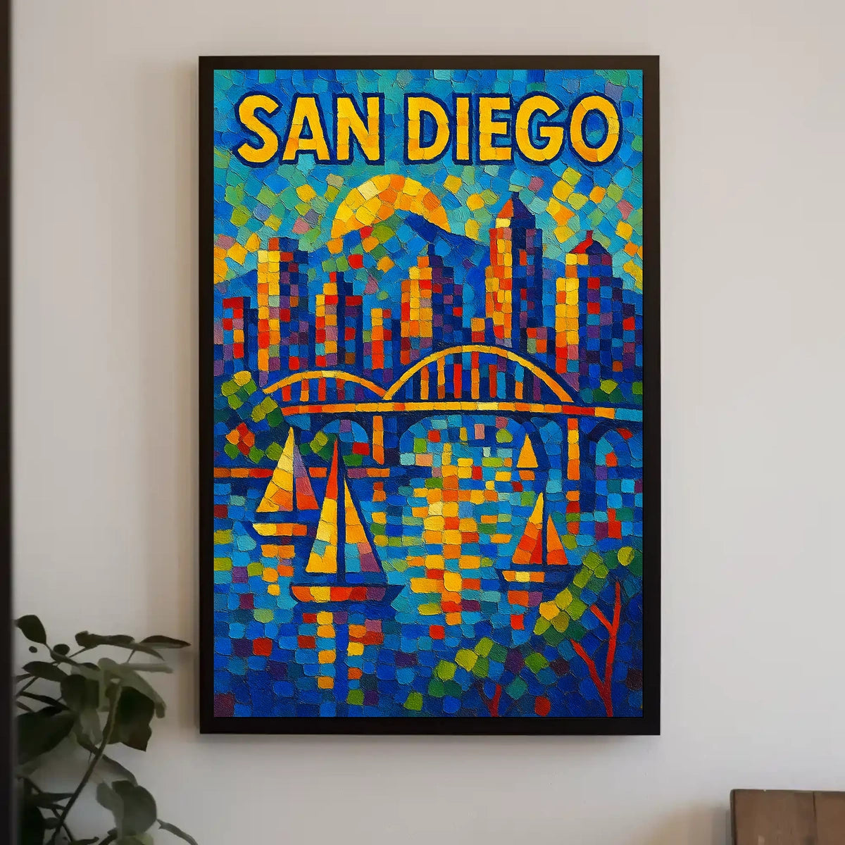 San Diego Skyline Poster