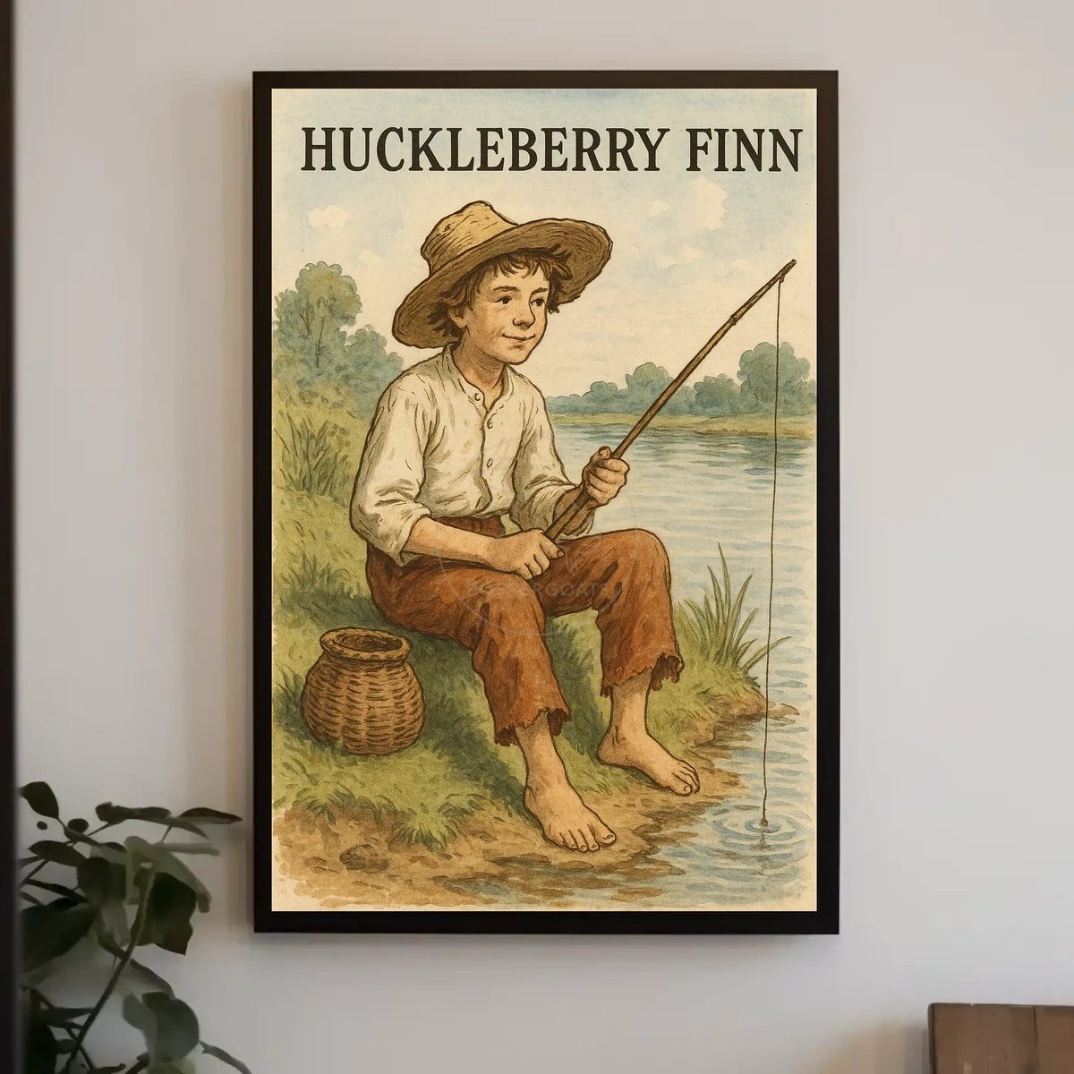 Huckleberry Finn Adventure in Artistic Heritage Poster