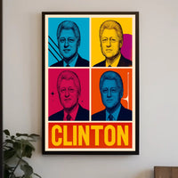 Clinton Pop Art Tribute Wall Art Print PosterGoat
