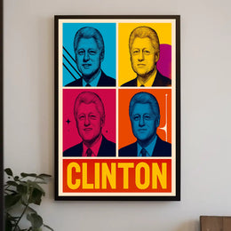 Clinton Pop Art Tribute Wall Art Print PosterGoat