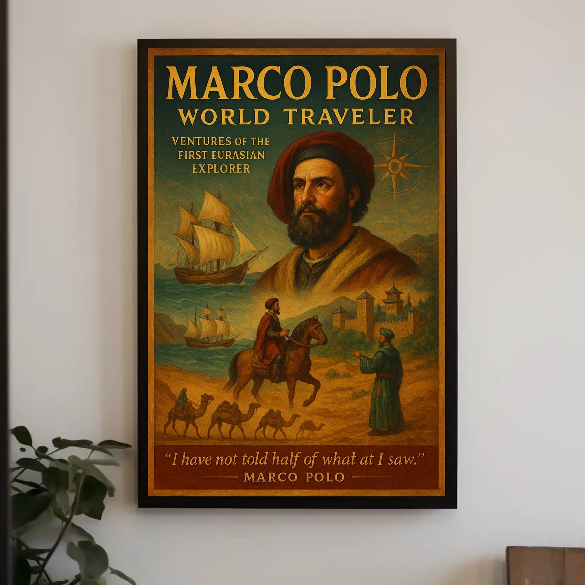 Marco Polo World Traveler Poster