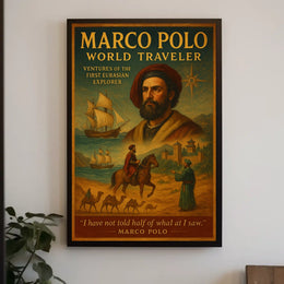 Marco Polo World Traveler Poster