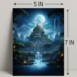 Enchanted Moonlit Castle Poster