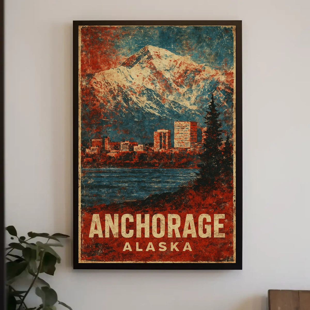 Anchorage Alaska Scenic Wanderlust Photo Realism Poster