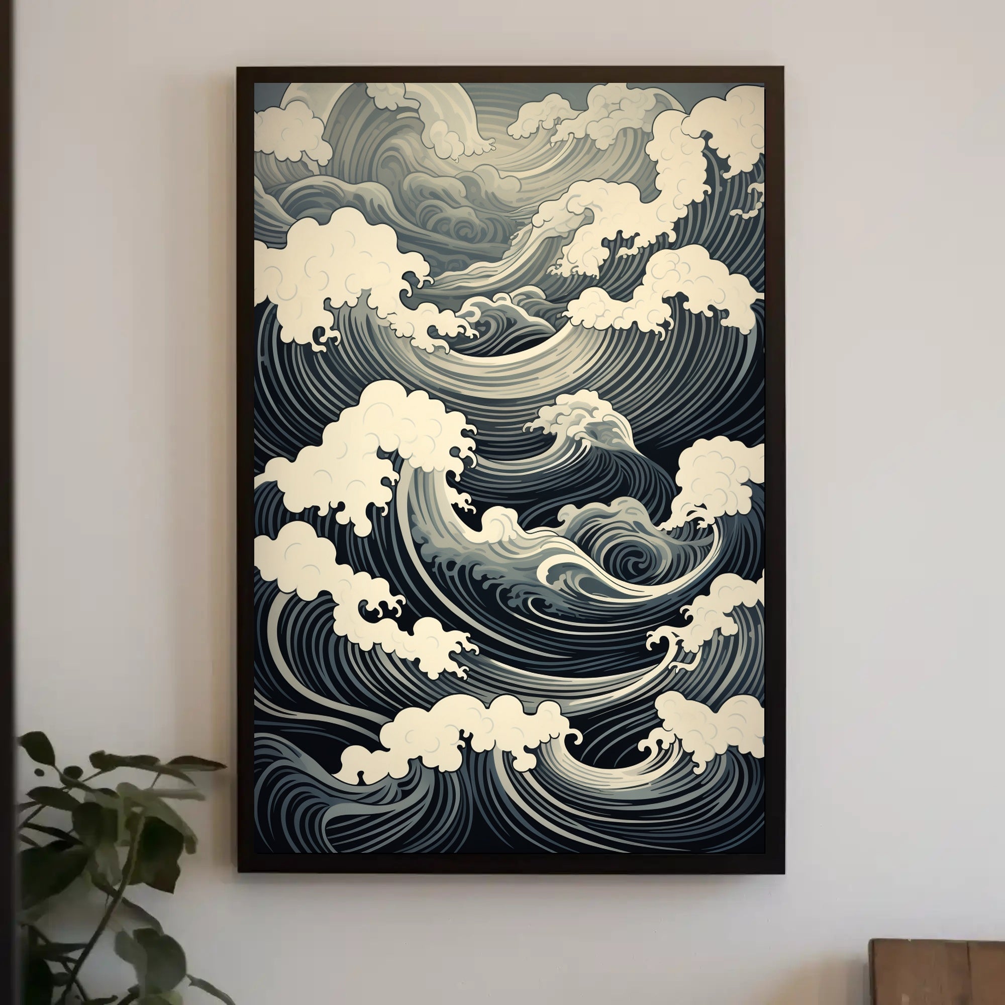 Oceanic Waves And Clouds Poster PosterGoat