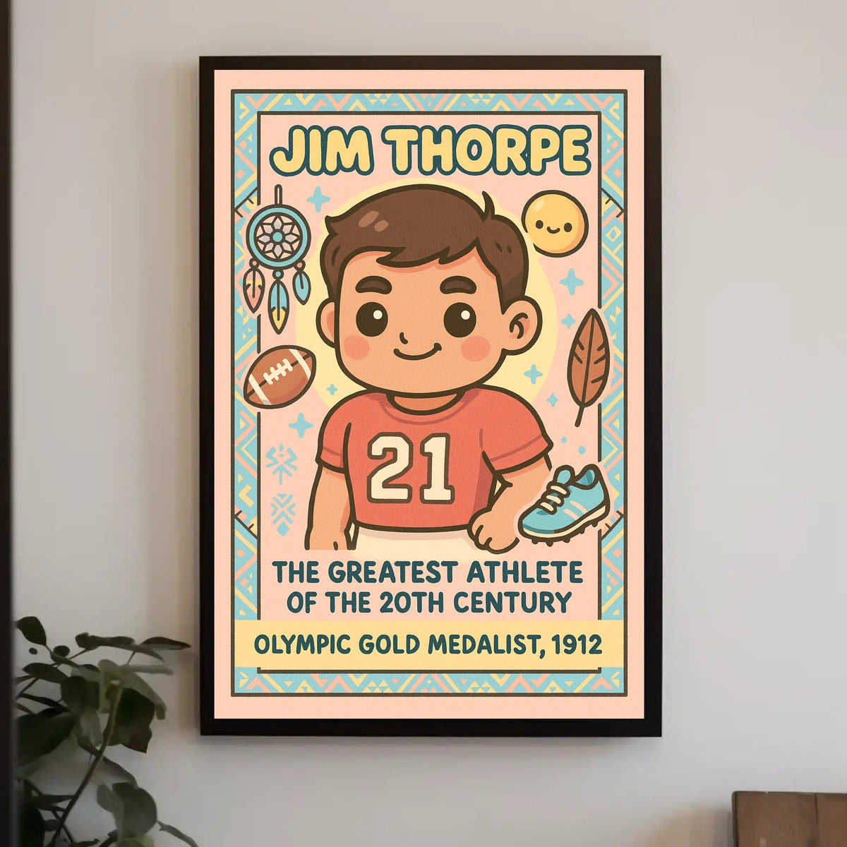 Celebrating a Legendary Athlete Jim Thorpe Poster