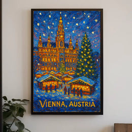 Vienna Winter Wonderland Vintage Wanderlust Poster