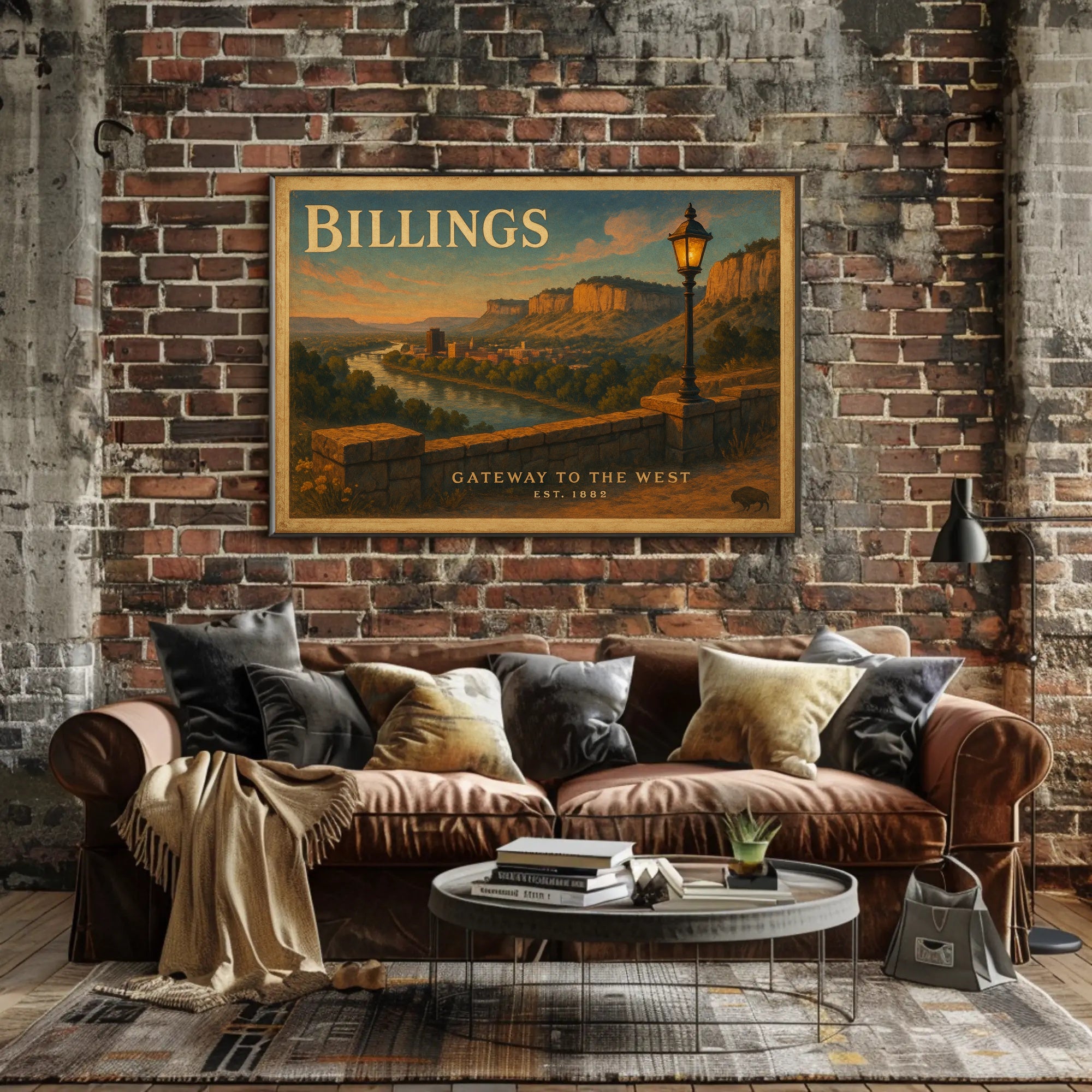 Billings Gateway to the West Travel Poster