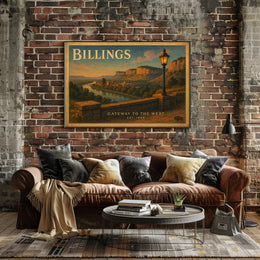Billings Gateway to the West Travel Poster