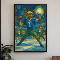 Reindeer Quarterback Poster