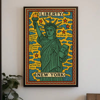 Liberty and New York Poster