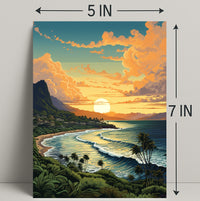 Tropical Sunset Serenity Poster