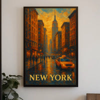 Digital New York Skyline Poster Museum Quality Urban Decor