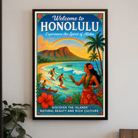 Welcome to Honolulu Experience the Spirit of Aloha Poster