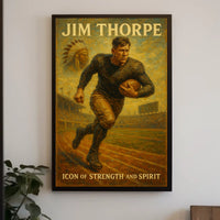 Jim Thorpe Celebrating a Legendary Athlete Poster