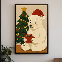 Cozy Christmas Bear Poster